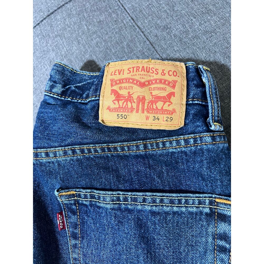 Vintage Levi 550 Jeans Men 34x29‎ Blue 2004 (Actual 32x28.5) - Picture 2 of 9